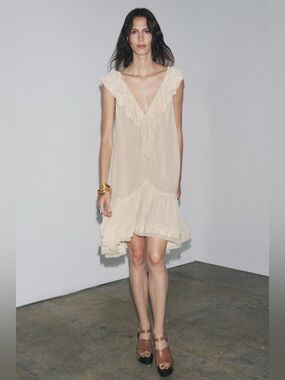 Zara Ruffled Lace Dress